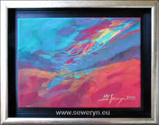 BURZLIWIE, akryl/olej na ptnie, 18x24cm, 2008 - Magorzata Seweryn