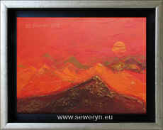 CZERWONY PEJZA, akryl/olej na ptnie, 18x24cm, 2010 - Magorzata Seweryn
