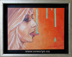PRBOWANIE NOWEGO, akryl/olej na ptnie, 18x24cm, 2009 - Magorzata Seweryn