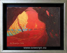 PRZEJCIE NAD MORZE, akryl/olej na ptnie, 18x24cm, 2010 - Magorzata Seweryn