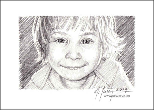Portret Artiego, rysunek ołówkiem, A4, 2014