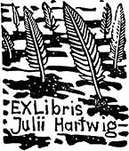 ekslibris Julii Hartwig, linoryt