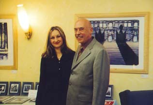 Gosia Seweryn with exhibition curator Bernd Brun