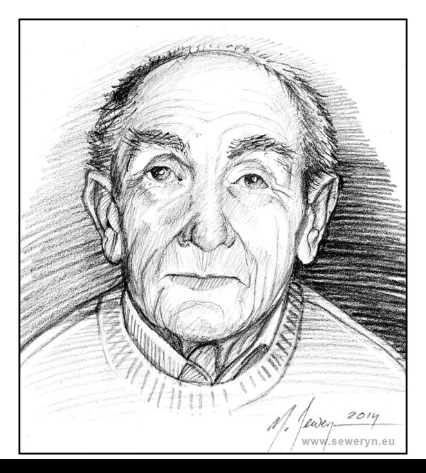 Portret 100letniego Dziadka, rysunek ołówkiem, A4, 2014