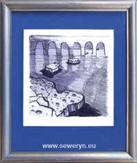 Przejcie Morskie I, litografia, 10x10cm, 2000 - Magorzata Seweryn