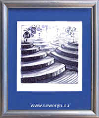 Przejcie Morskie III, litografia, 10x10cm, 2000 - Magorzata Seweryn
