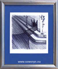 Przejcie Morskie VI, litografia, 10x10cm, 2000 - Magorzata Seweryn