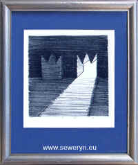 Przejcie V, litografia, 10x10cm, 2000 - Magorzata Seweryn